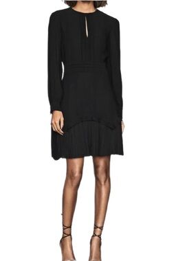 NWOT Reiss Roxy Long Sleeved Black Dress, Sz 6